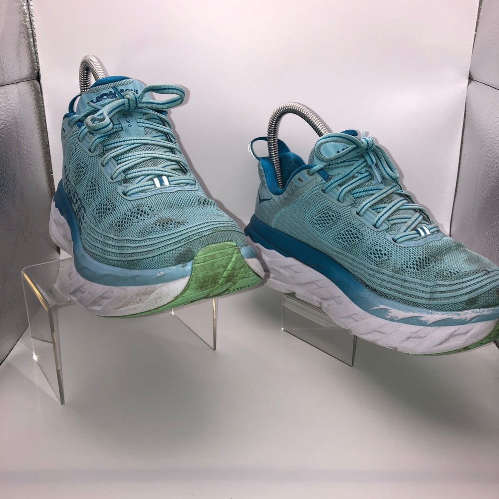 Hoka One One Bondi 7 Women's Running Shoes Teal Blue Comfort Max Cushion Size 8 - Picture 3 of 12